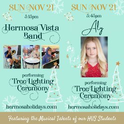 HB Tree Lighting 2021 - Hermosa Valley Band & HVS Student - Aly Perform